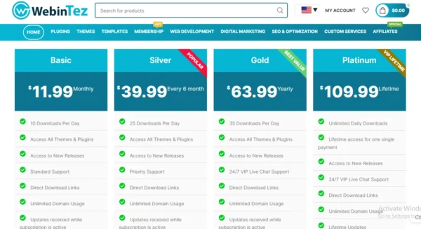 WebinTez Membership Plans