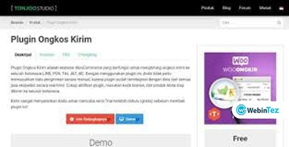 Plugin Ongkos Kirim webintez.com