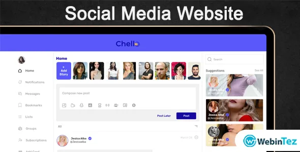 Social Media Website webintez.com