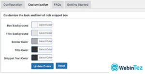 WP Rich Snippets Customizer webintez.com