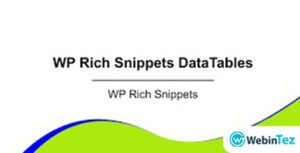 WP Rich Snippets DataTables webintez.com