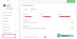 Zoom integration webintez.com
