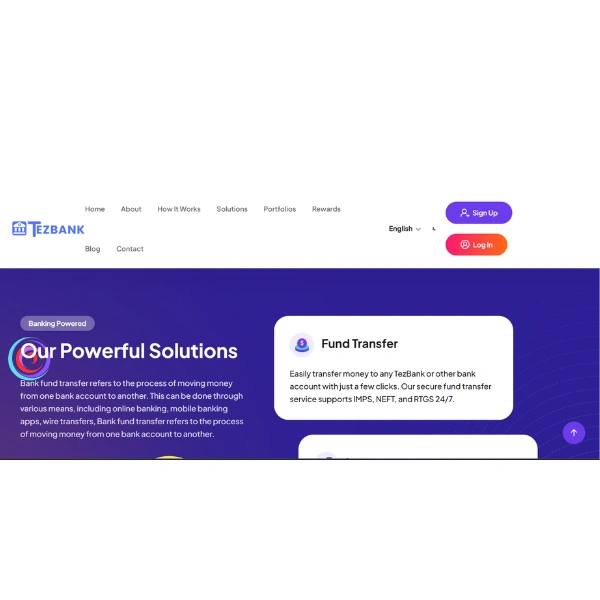 TezBank – Smart Digital Banking for a Secure Financial Future 3 tezbank webintez.in 2